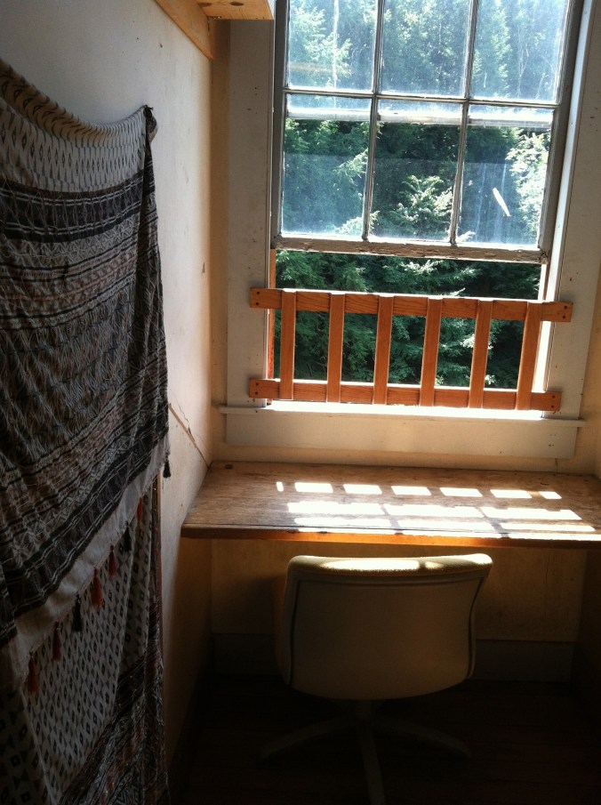 Upstairs on the second floor -- a little reading or writing nook.