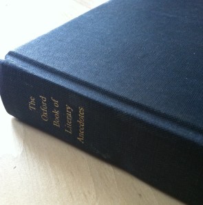 The Oxford Book of Literary Anecdotes photo by C.R. Oliver